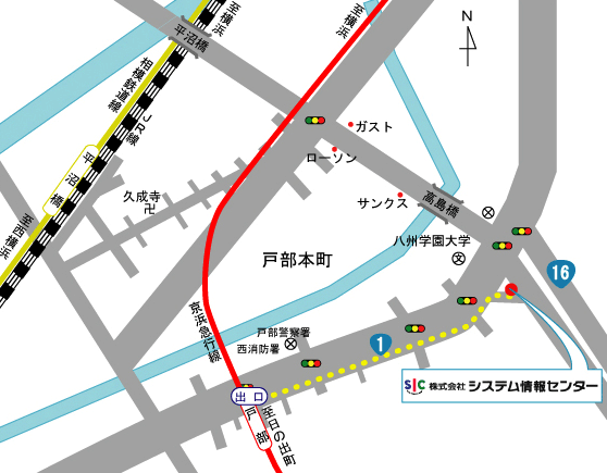 京浜急行線 戸部駅からの道のり